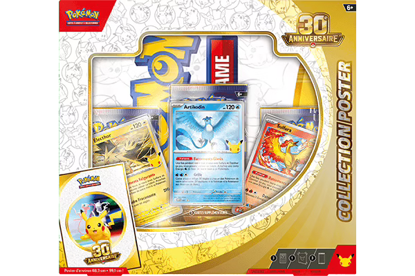 JCC Pokémon : Coffret poster 30ᵉ Anniversaire (expédition à partir du 19 septembre)