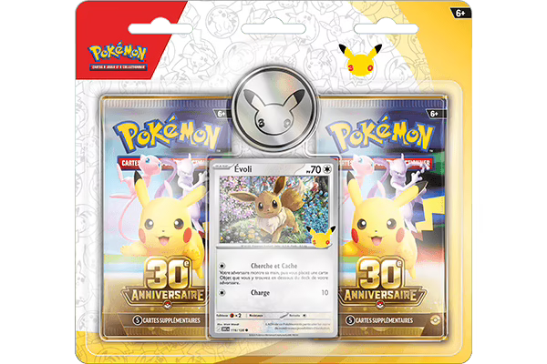 JCC Pokémon : Blister de 2 boosters 30ᵉ Anniversaire (expédition à partir du 19 septembre)